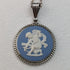 1975 British Vintage Wedgwood Sterling Silver & Jasperware Pendant Necklace